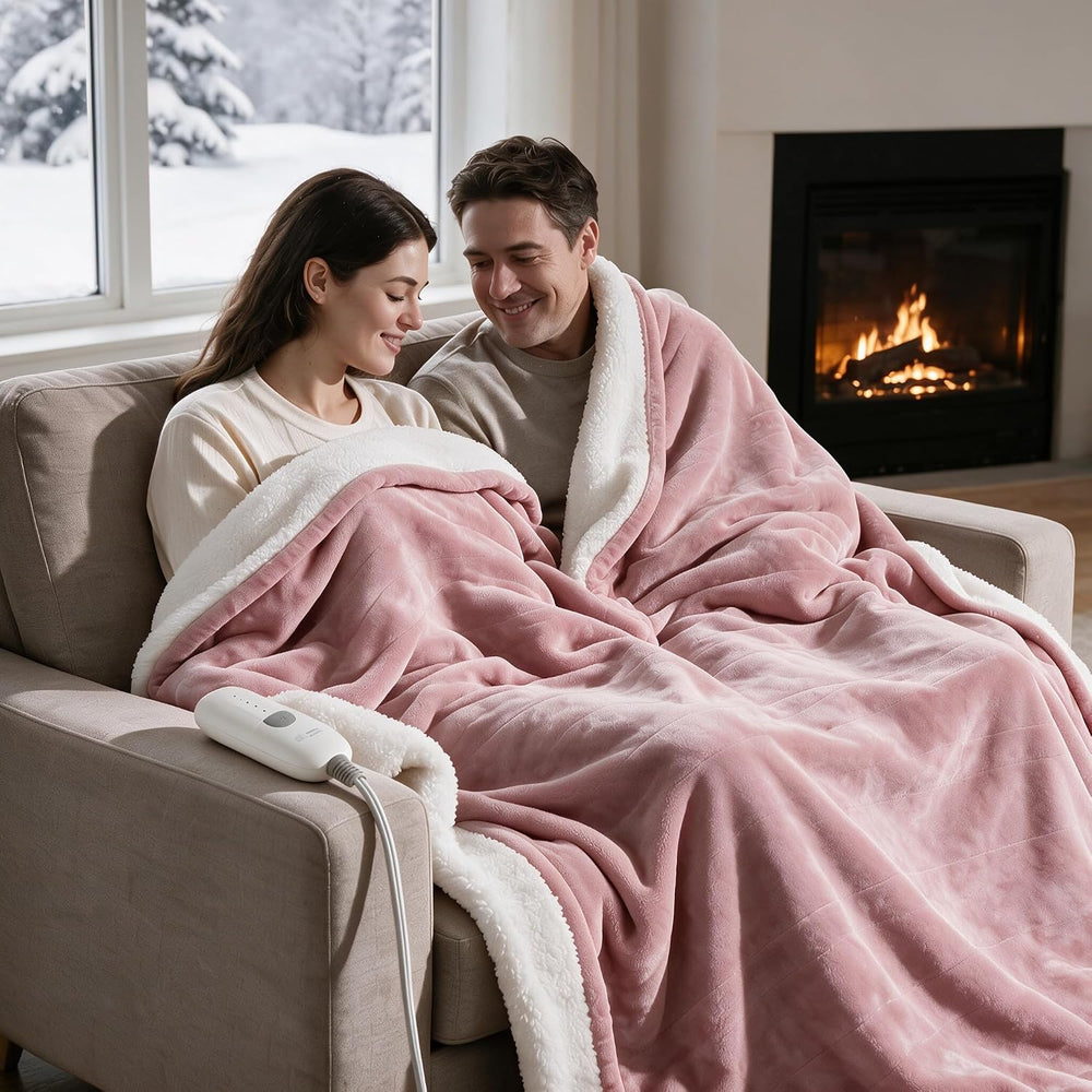 Heated Blanket Pink Heated Throw Blanket Heating Blanket 50"x60" Ul...