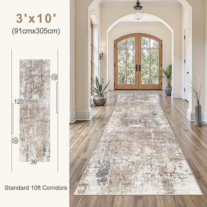 UERMEI 3X10 Washable Runner Rug - Image 3