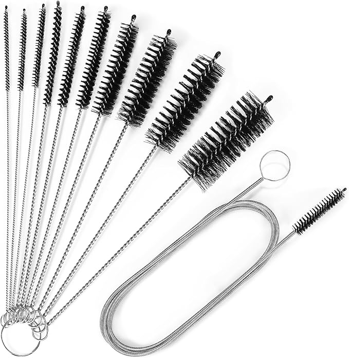 Ixiaoyoo Cleaning Brushes Set, 10 Pieces 8 Inch Nylon Tube Brush + 60 Inch by Ixiaoyoo