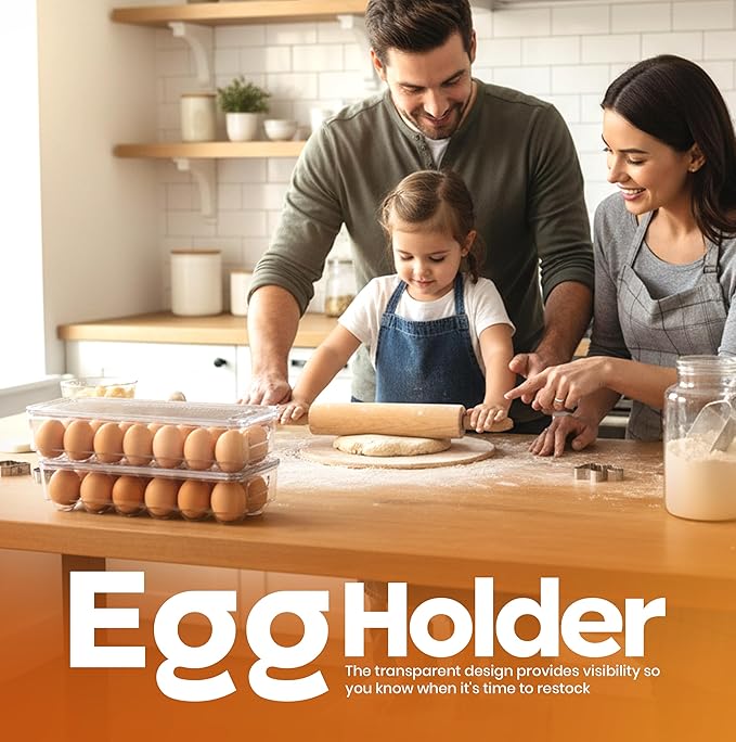 Utopia Home Egg Container With Lid and Handle - Image 3