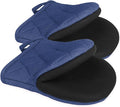Short Oven Mitts, Heat Resistant 500°F, Silicone Grip Kitchen Gloves, Non-Slip by GOLDMEET