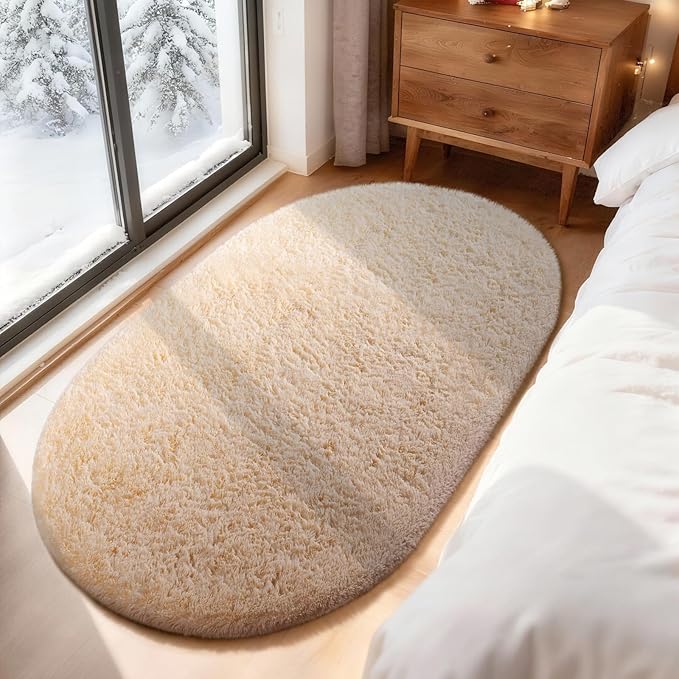 Ophanie 3x5 Oval Rug, Bedside Preppy Dorm Area Rug, College Essentials Non Slip - Image 5