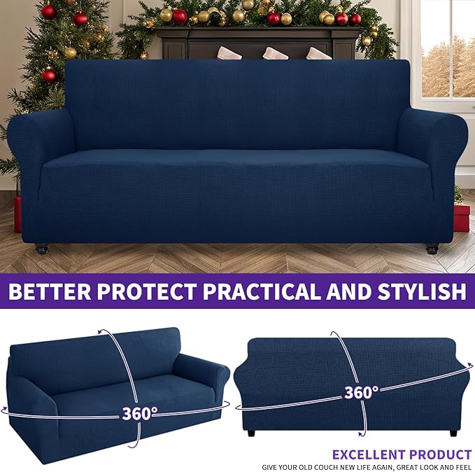 ZNSAYOTX Super Stretch Couch Cover Universal Sofa Covers - Image 2
