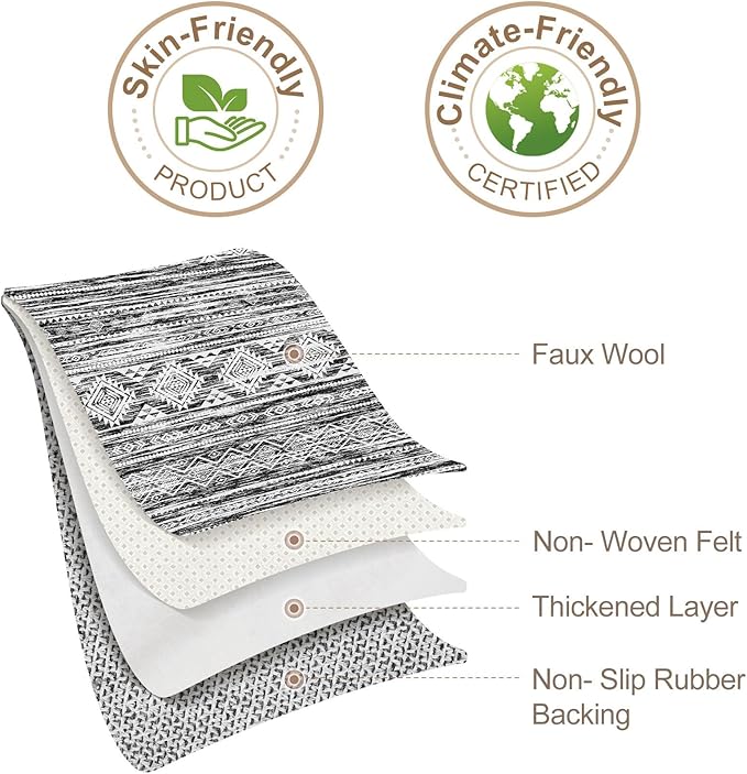 Nakagishi 9x12 Area Rugs Living Room: Washable Large Neutral Soft Rug Stain - Image 9