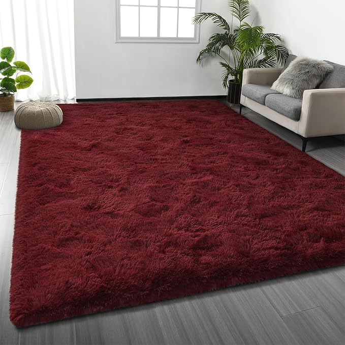 Large Shag Area Rugs 8 x 10, Plush Fuzzy Rugs by Deerhoo