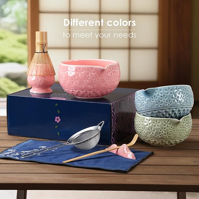 7Pcs Matcha Whisk Set, Matcha Set Whisk and Bowl, Bamboo Scoop, Scoop Rest - Image 7