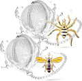 Tea Infuser 2 pcs TeaSanavie Tea Strainer Handmade Honey Bee & Spider Loose by TeaSanavie