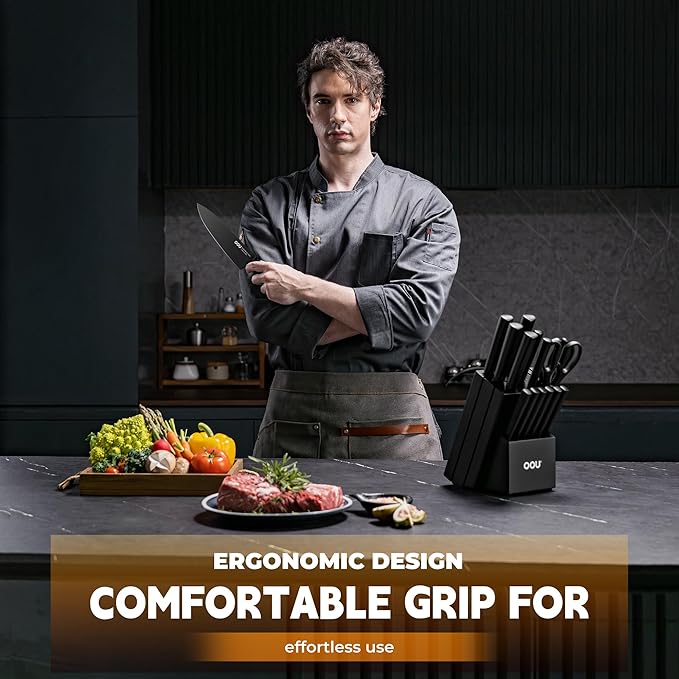 OOU Kitchen Knife Block Set - Image 3