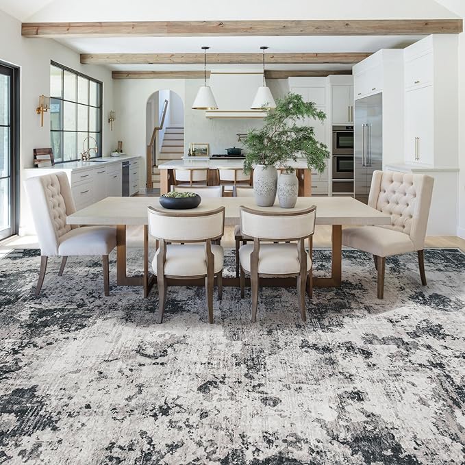XLUEZ 9x12 Area Rug for Living Room, Washable Modern Abstract Large Area Rug - Image 4