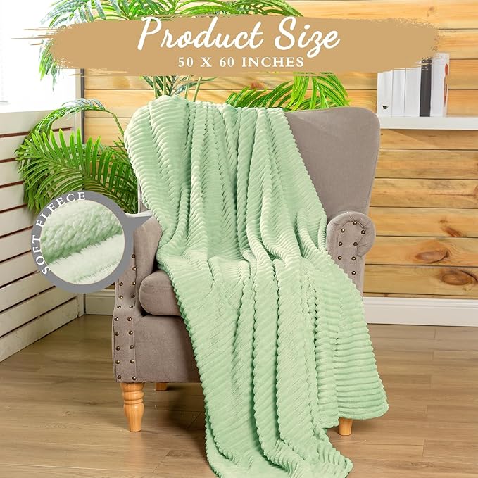 Buryeah 6 Pcs Flannel Throw Blanket Bulk 50 x 60 in Sleepover Blanket Outdoor - Image 2