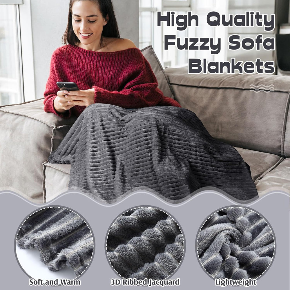 Buryeah 50 x 60 Inches Fleece Throw Blanket Soft Cute Warm Plush Flannel Fluf...