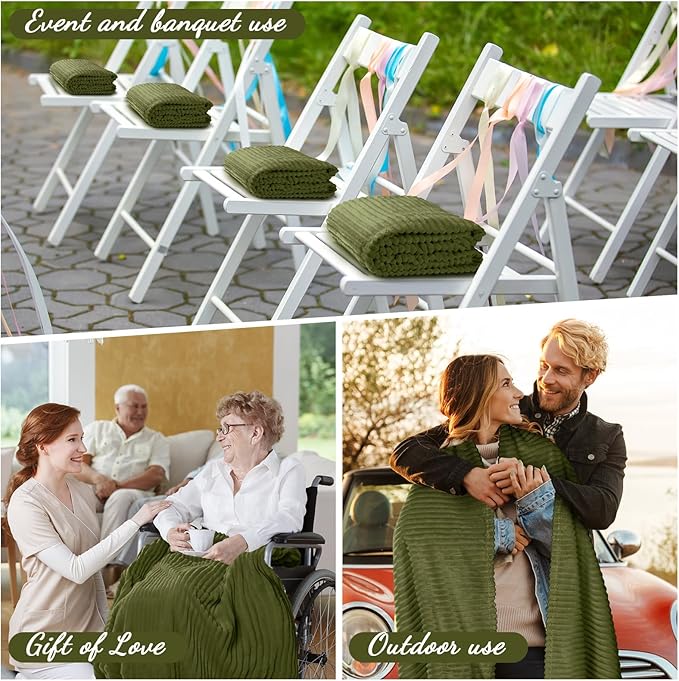 Buryeah 6 Pcs Flannel Throw Blanket Bulk 50 x 60 in Sleepover Blanket Outdoor - Image 4