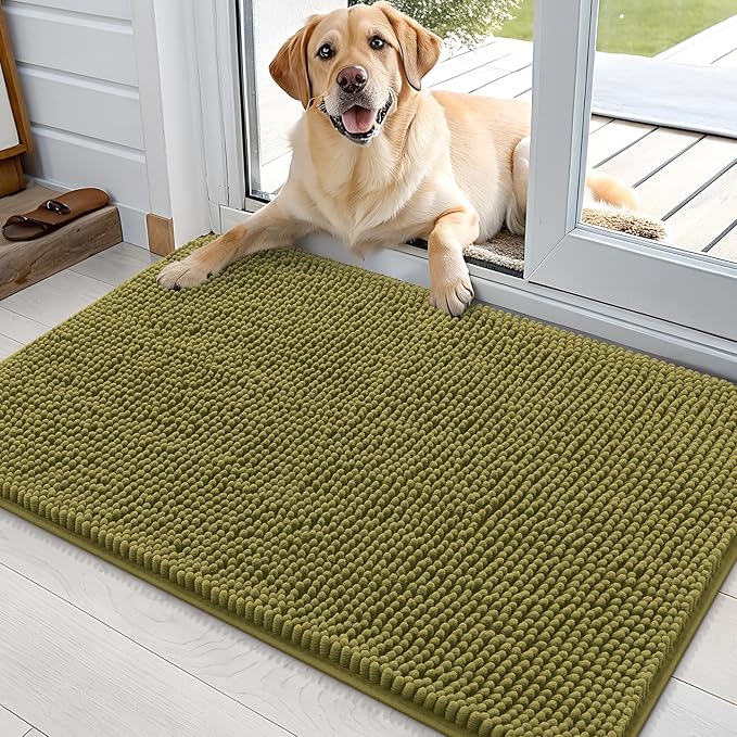 OLANLY Dog Door Mat for Muddy Paws 36x24, Absorbs Moisture and Dirt, Absorbent by OLANLY
