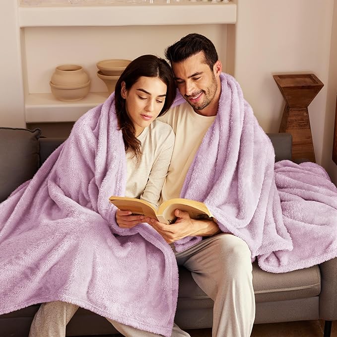Exclusivo Mezcla Plush Fuzzy Fleece Throw Blanket Extra Large, Super Soft - Image 3
