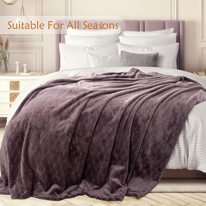 TOONOW Fleece Bed Blanket King Size 90x108 inches, Super Soft Fluffy Fuzzy - Image 2