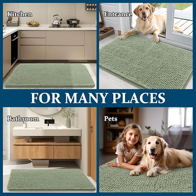 OLANLY Dog Door Mat for Muddy Paws 40x24, Absorbs Moisture and Dirt, Absorbent - Image 8