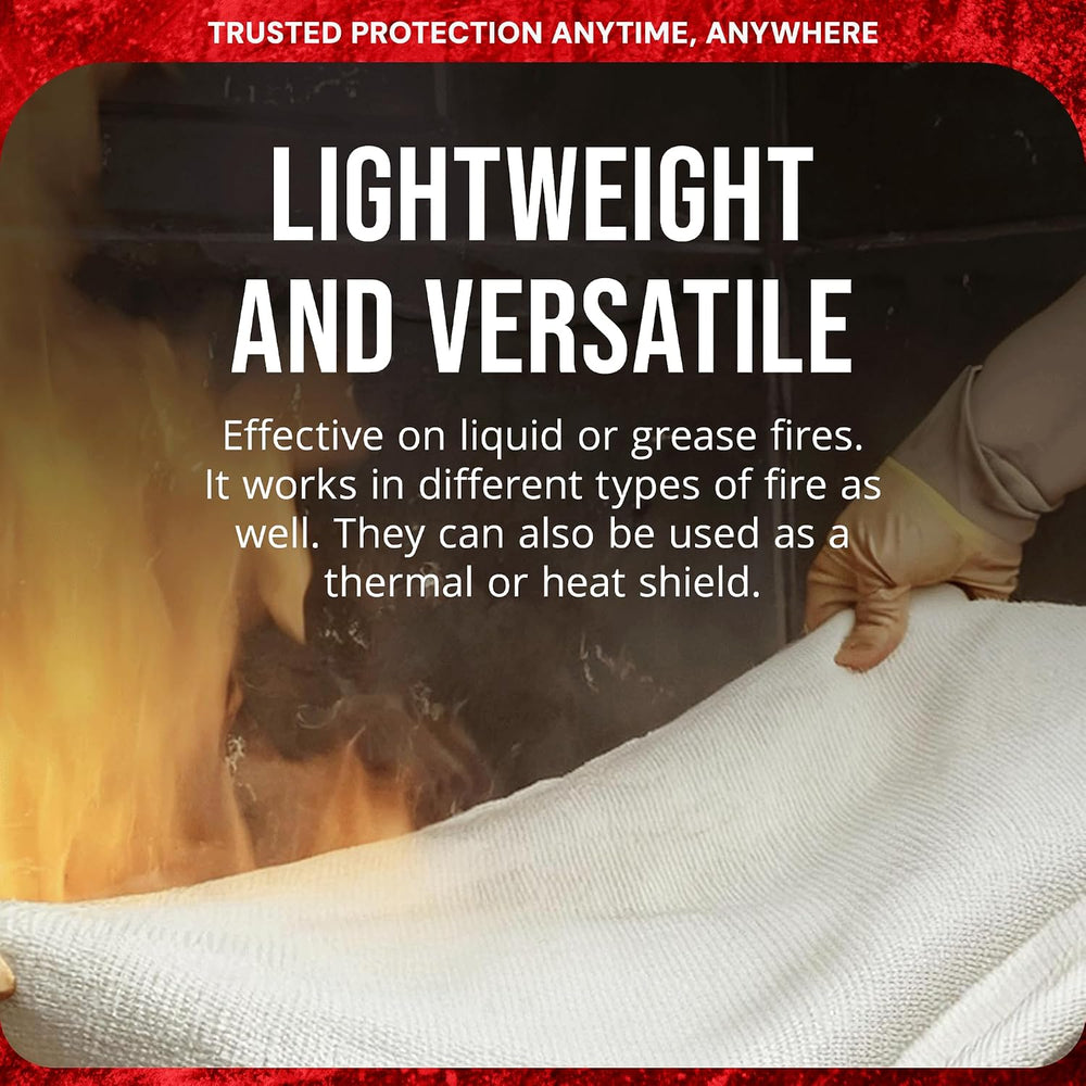 Snow Joe SupplyAid Emergency Fire Blanket - 2 Pack - Fire Suppression Blanket...