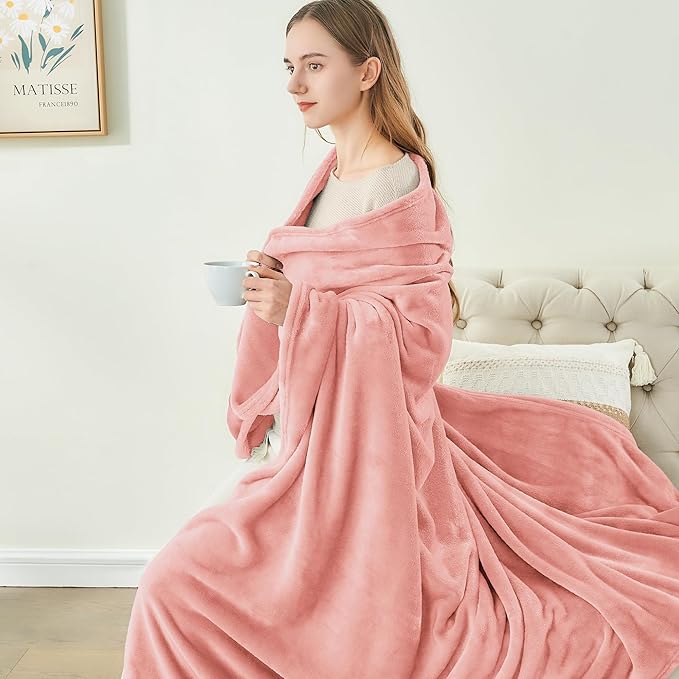 BEDELITE Fleece Blankets Queen Size Pink Throw Blankets - Image 8