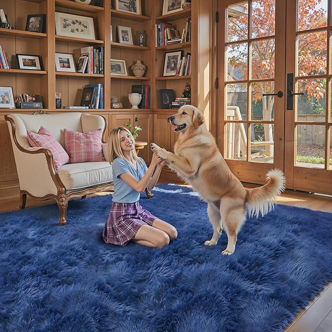 Rugs for Bedroom 4x6, Alfombras para Salas Shag Large Plush Soft Area Rug - Image 3