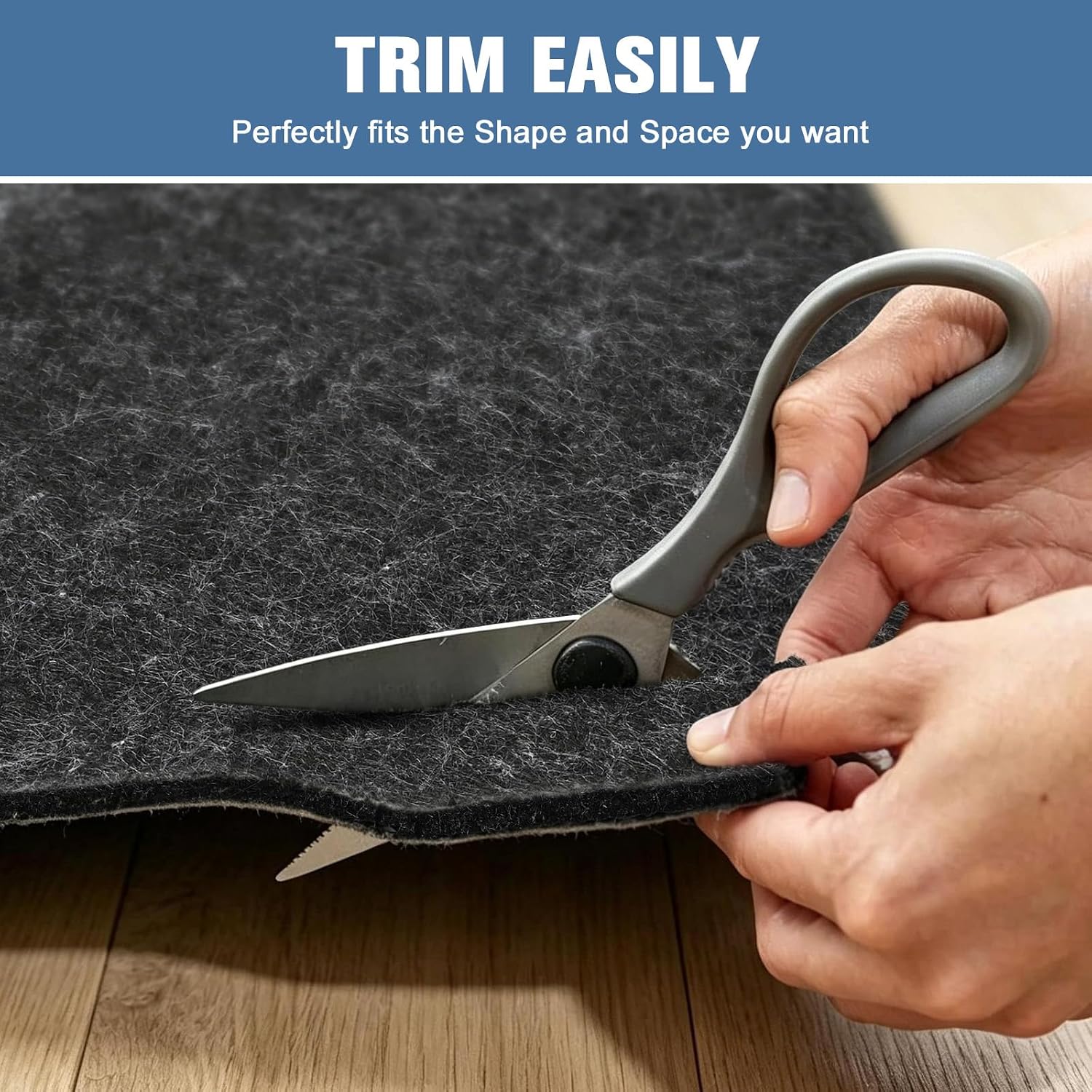 Placoot 2x8 Ft Non Slip Rug Pad Gripper, 1/6-inch Thick Shock-Absorbing Carpet Mat, Under Area Rugs Anti Skid Mat with Natural Rubber Backing, Surface Cushion for Hardwood, Carpet, Tile Floors