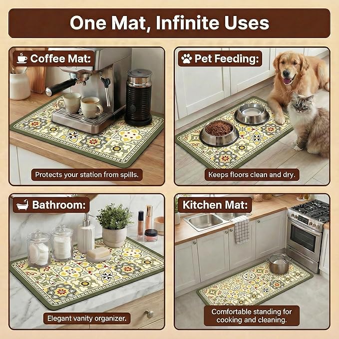 Boho Dish Drying Mat for Kitchen Counter - Image 6