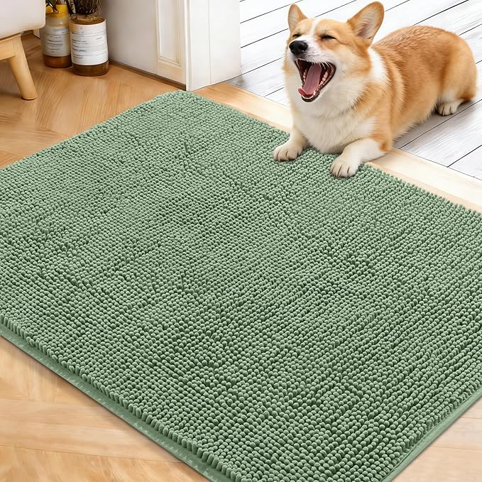 OLANLY Dog Door Mat for Muddy Paws 40x32, Absorbs Moisture and Dirt, Absorbent by OLANLY