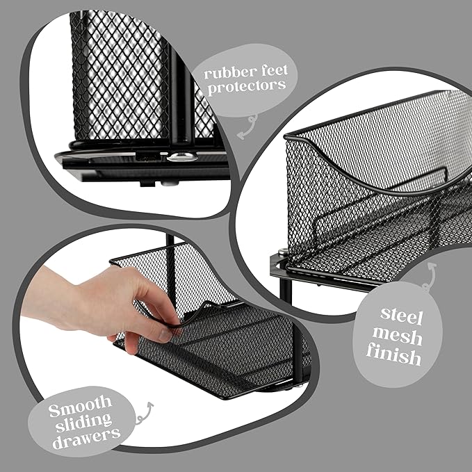 Sorbus 2 Tier Metal Under Sink Organizer - Image 5