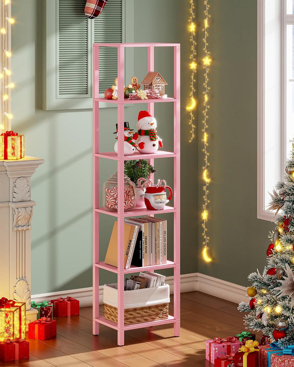 TUTOTAK Bookshelf, 6-Tier Tall Narrow Book Shelf for Small Space | 10.7 x 14....