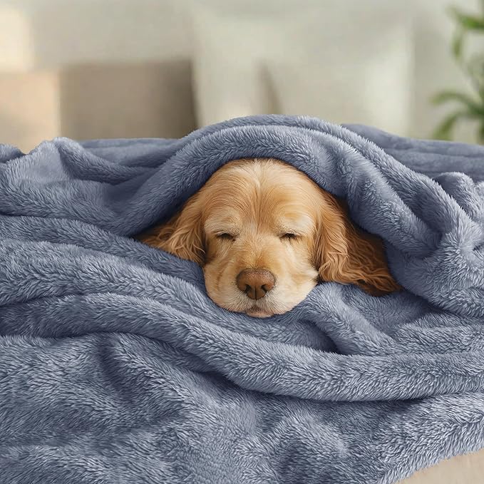 Exclusivo Mezcla Plush Fuzzy Fleece Bed Blanket Queen Size, Super Soft - Image 3