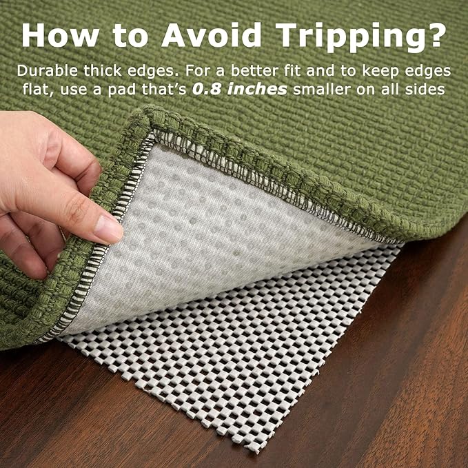 KOZYFLY Washable Area Rug 6x9 ft Rubber Backed Non Slip Rugs - Image 5