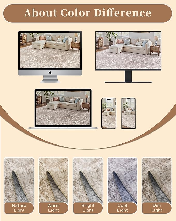 Madane 2x6 Washable Runner Rug Non-Slip, Vintage Kitchen Hallway Rug - Image 8