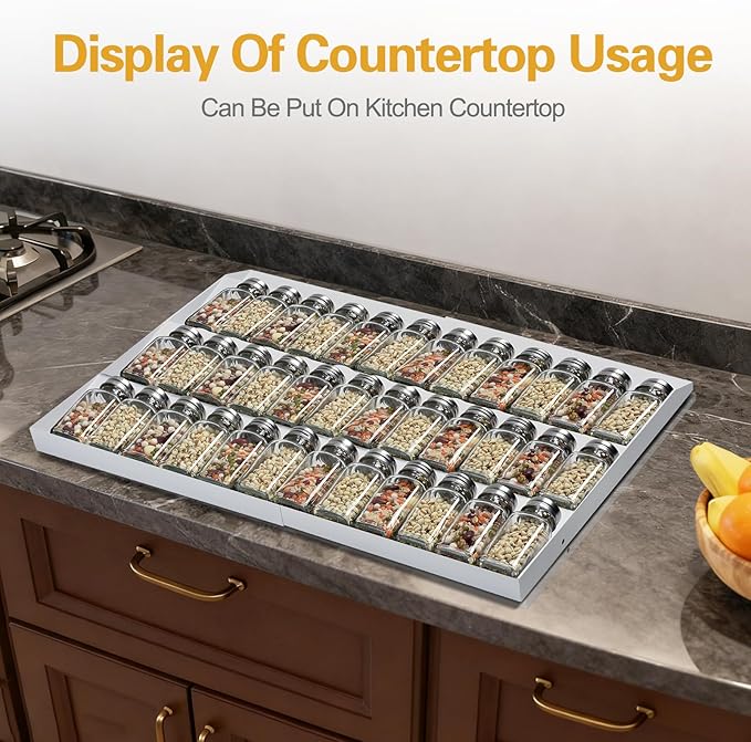 GOENDR Metal Spice Drawer Organizer, 4 Tier Spice Rack - Image 9