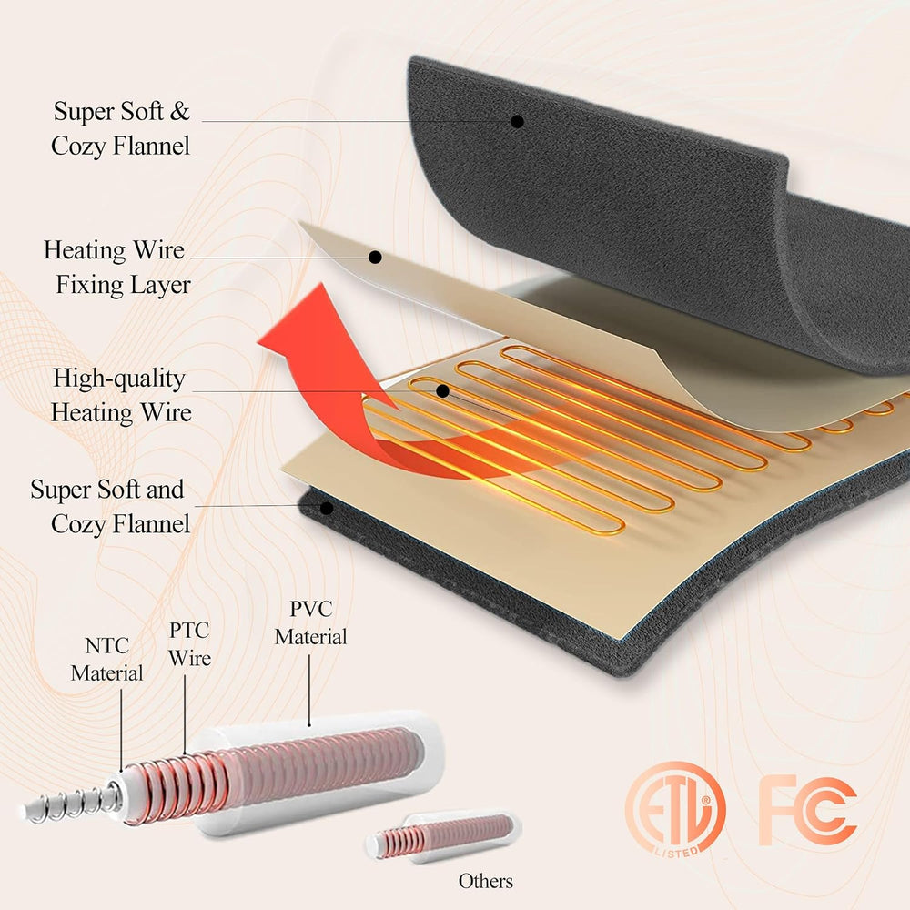 COZYTY Electric Blanket Queen Size, Super Soft Cozy Upgraded Flannel Heated B...