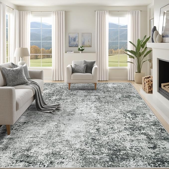 XLUEZ 8x10 Area Rugs for Living Room, Washable Modern Abstract Large Area Rug by XLUEZ