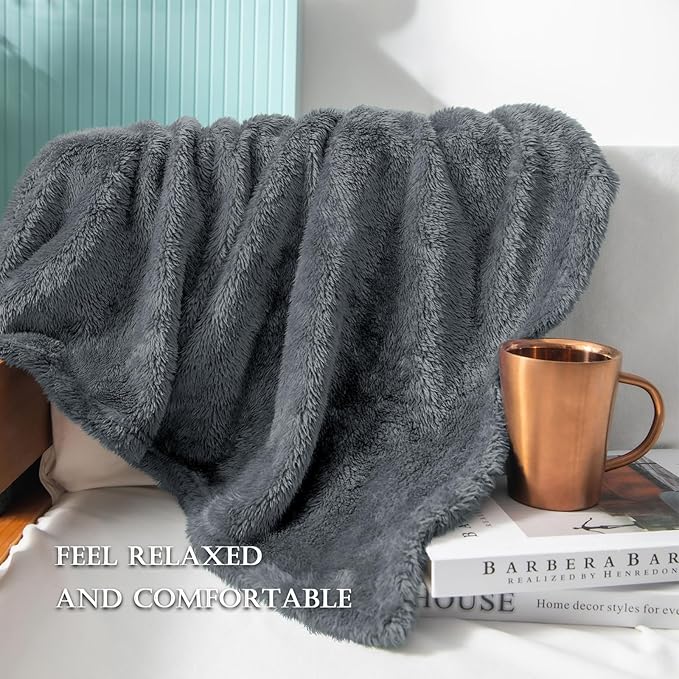 Exclusivo Mezcla Plush Fuzzy Fleece Bed Blanket King Size, Super Soft, Fluffy - Image 6
