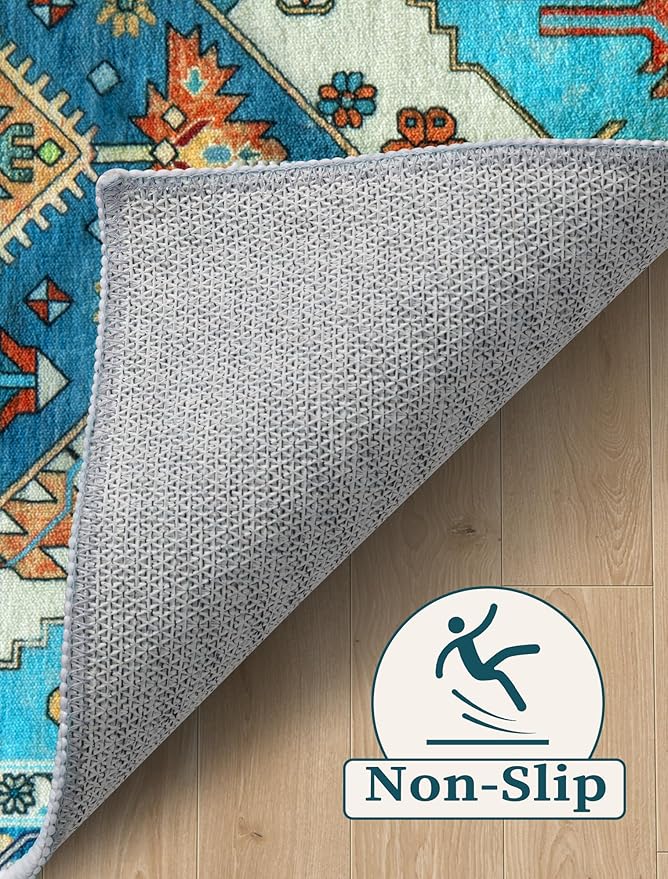 SERISSA Boho Kitchen Runner Rug, 3x7 Washable Non-Slip Runner Rug - Image 3