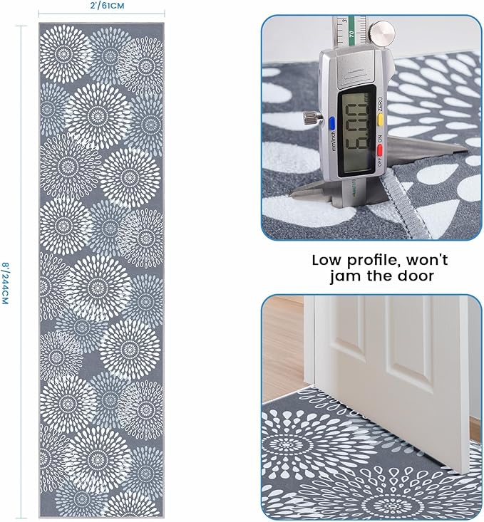StepRite Runner Rug 2 x 8 ft, Washable Rugs, Hallway Runner Rugs, Kitchen - Image 2