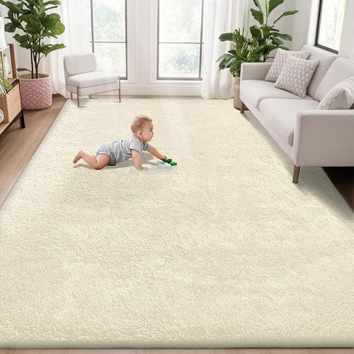 5x8 Area Rug for Living Room: Fluffy Shag Soft Washable Rugs Fuzzy Plush Indoor by VECARF