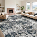 9x12 Area Rug for Living Room, Washable Modern Abstract Large Area Rug Neutral by XLUEZ