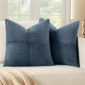 MIULEE Blue Decorative Euro Sham Pillow Covers 24x24 Inch by MIULEE