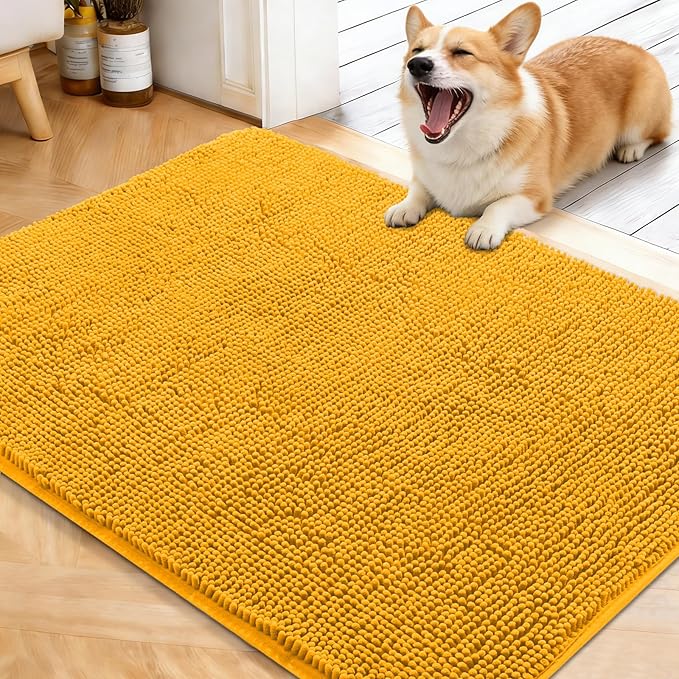 OLANLY Dog Door Mat for Muddy Paws 40x32, Absorbs Moisture and Dirt, Absorbent by OLANLY