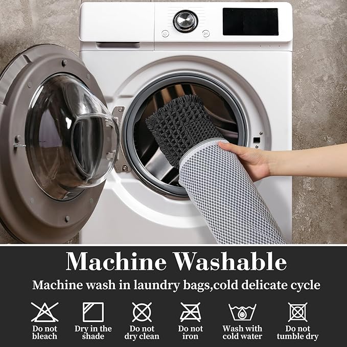 RESARE Waffle Bathroom Runner Rugs, Super Absorbent Bath Mat Non Slip Washable - Image 6
