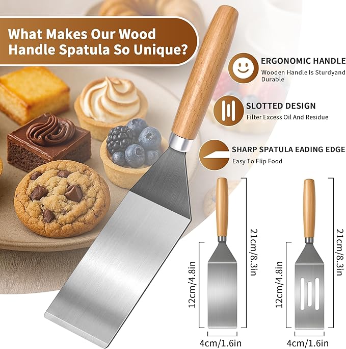 2-Piece Small Stainless Steel Spatula Set - Image 2