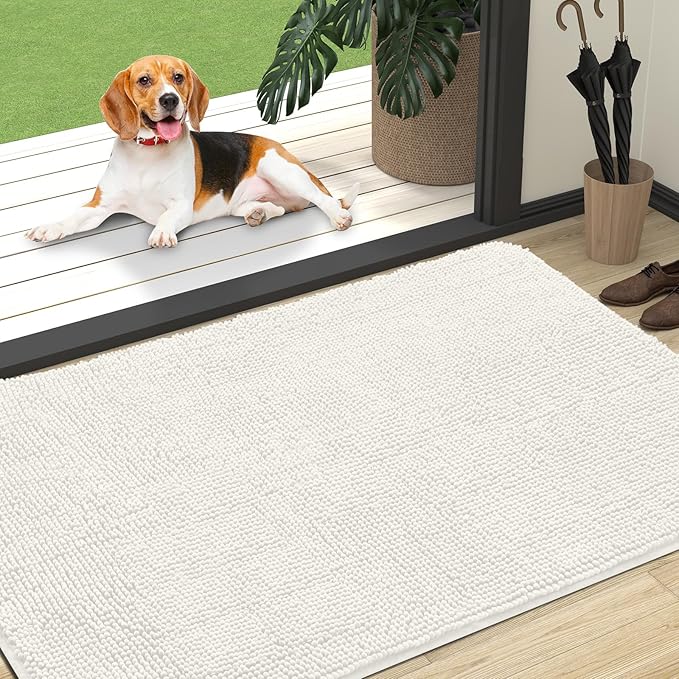 OLANLY Dog Door Mat for Muddy Paws 47x32, Absorbs Moisture and Dirt, Absorbent by OLANLY