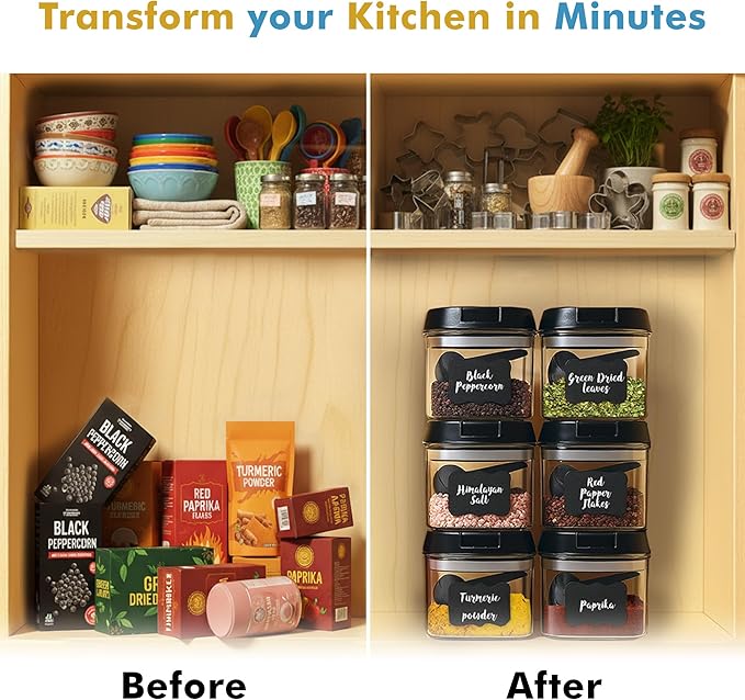 Shazo 6 PC Airtight Food Storage Containers + 6 Spoons Included - Image 5