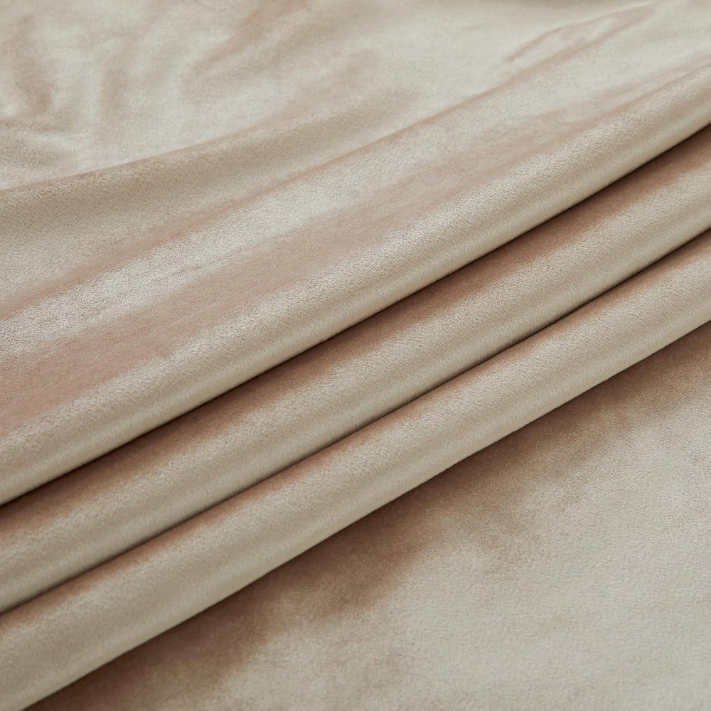 PRIMROSE Champagne Polyester Velvet Curtains 108 inch Long for Living Room,Se...