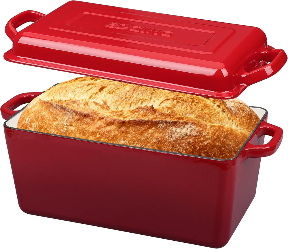 EDGING CASTING Enameled Cast Iron Dutch Oven, Oblong Bread Oven