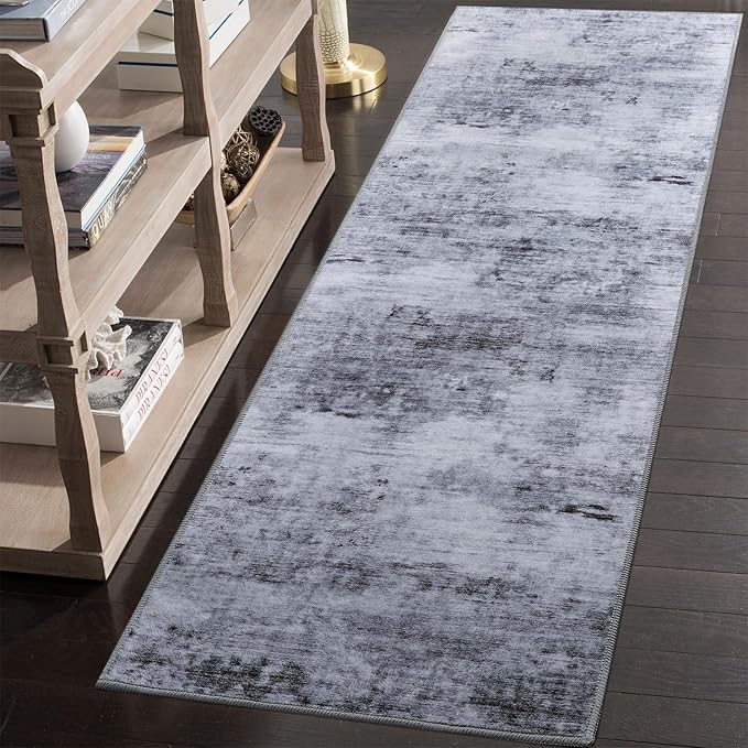 Toneed 2x6 Runner Rug Modern Abstract Hallway Rug Washable Non Slip Rubber Rugs by Toneed