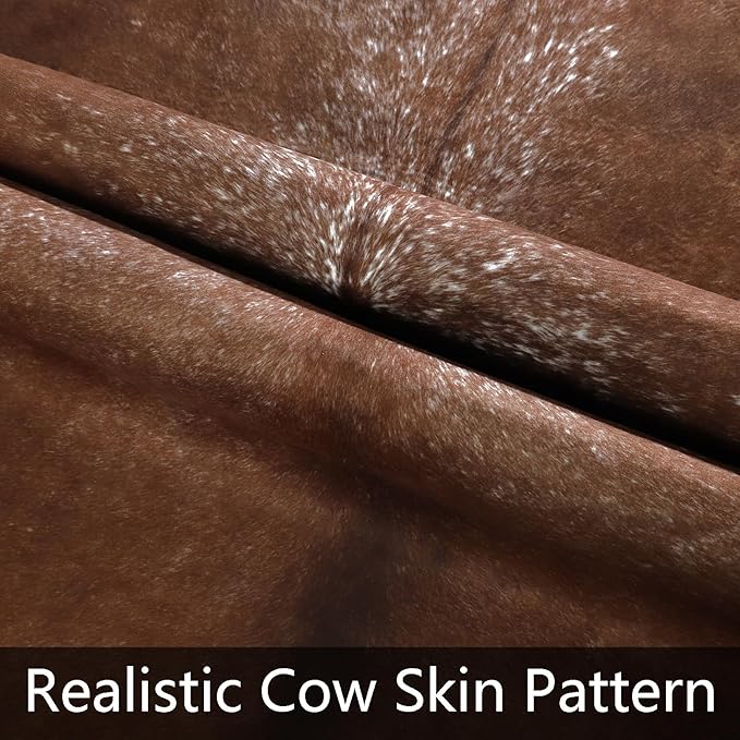 AROGAN 6×7.2 Feet Western Decor Faux Fur Cowhide Rug, Feet Premium Animal Skin - Image 4