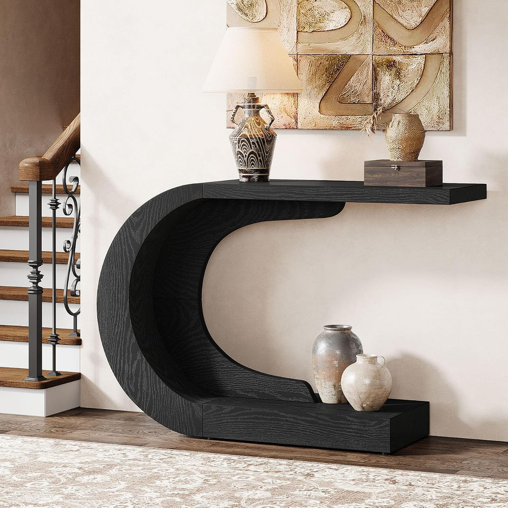 Tribesigns 43.3" Mid-Century Modern Console Table for Entryway, Wood C-S...